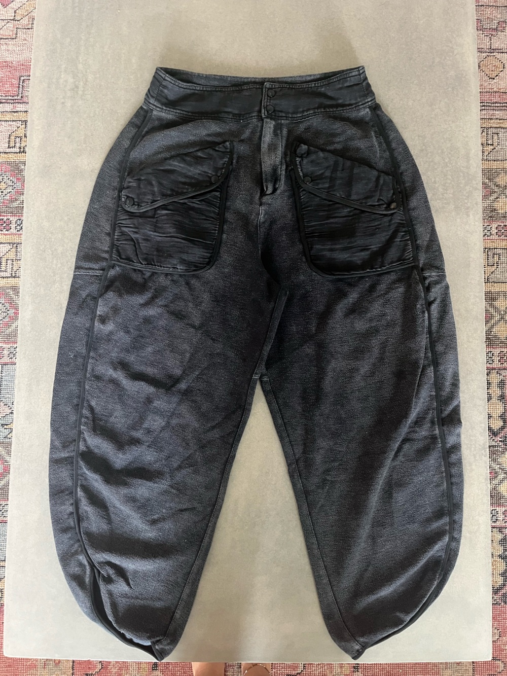 FP MOVEMENT-Timko Pants- Black Structured Cargo Pants- Stylish Everyday Utility